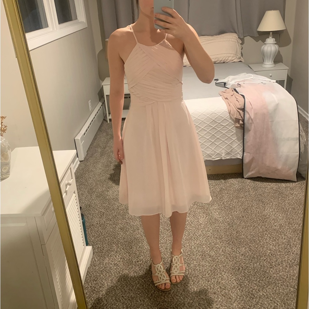 JJ’S HOUSE Bridesmaid Dress Size 4 Color: Blushing Pink.